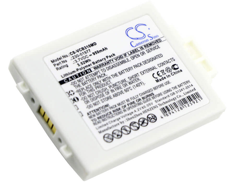 3.7V, Li-Polymer, 950mAh, Medical battery fits Vocera, 230-01977, B3000e, B3000n, 3.52Wh Medical Cameron Sino Technology Limited (Medical)
