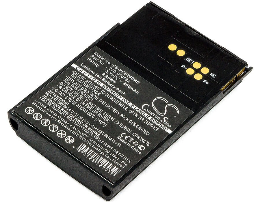 3.7V, Li-ion, 800mAh, Medical battery fits Vocera, 230-000532, Communications Badge B1000, Communications Badge B2000, 2.96Wh Medical Cameron Sino Technology Limited (Medical)
