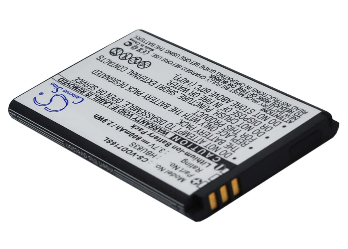 3,7V, Li-ion, 800mAh, batterie de smartphone compatible avec Vodafone, Hbu83s, 715, 716, 2,96Wh Mobile, Smartphone Cameron Sino Technology Limited (Smartphone)