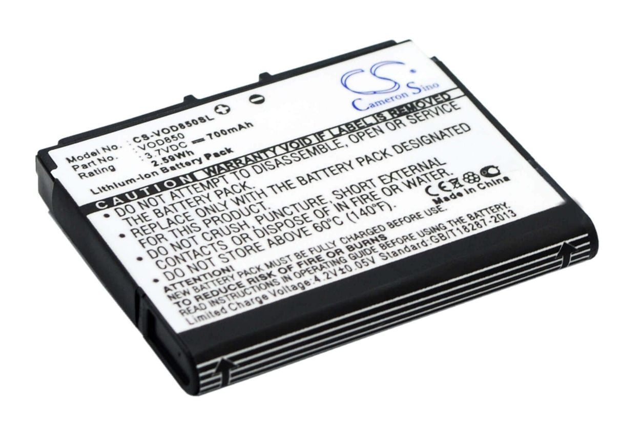 3,7V, Li-ion, 700mAh, batterie de smartphone compatible avec Vodafone, 850, Vf850, 2,59Wh Mobile, SmartPhone Cameron Sino Technology Limited (Suspendu)
