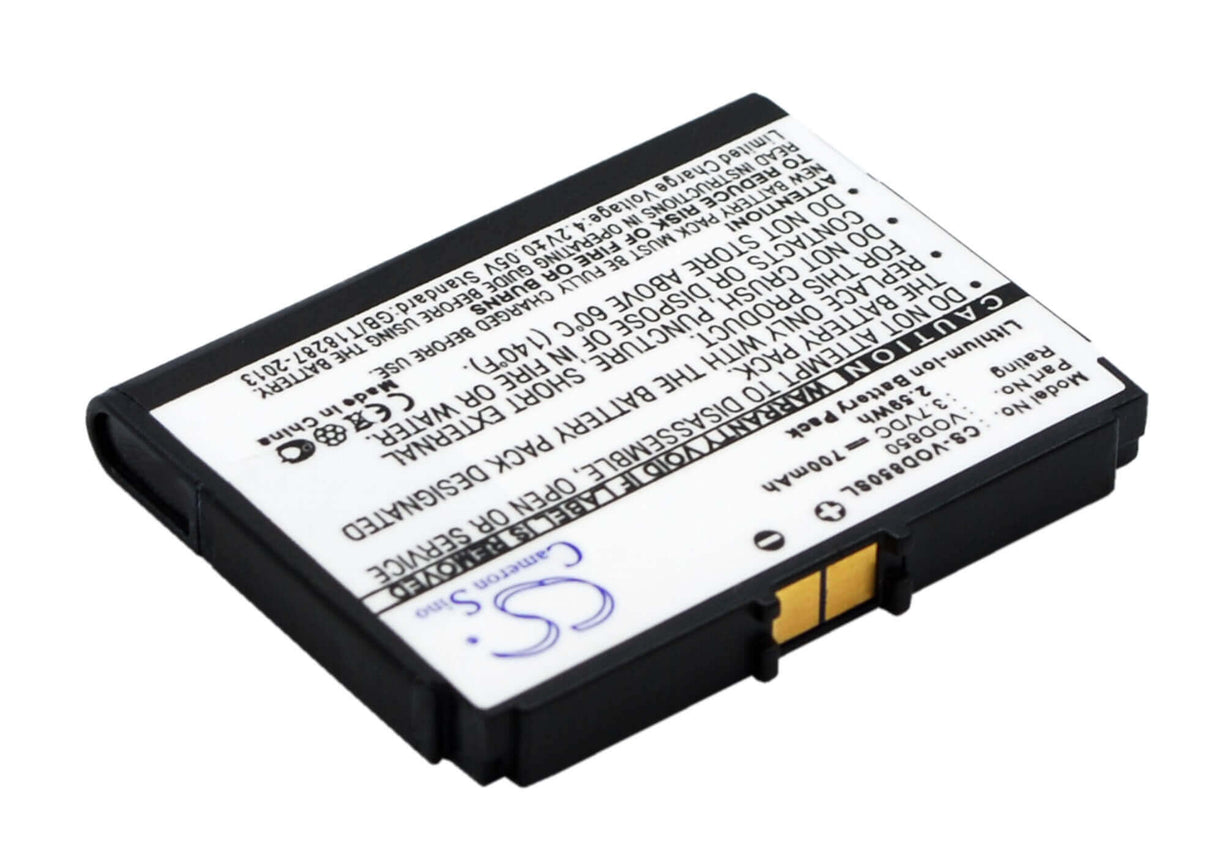 3,7V, Li-ion, 700mAh, batterie de smartphone compatible avec Vodafone, 850, Vf850, 2,59Wh Mobile, SmartPhone Cameron Sino Technology Limited (Suspendu)