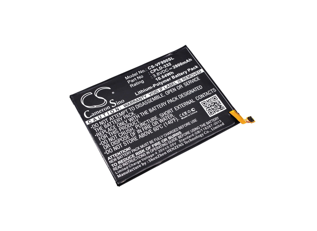 3,8 V, Li-Polymer, 2800mAh, batterie de smartphone compatible avec Vodafone, Cpld-332, 990n, 990n-pt, 10,64Wh Mobile, SmartPhone Cameron Sino Technology Limited (Suspendu)