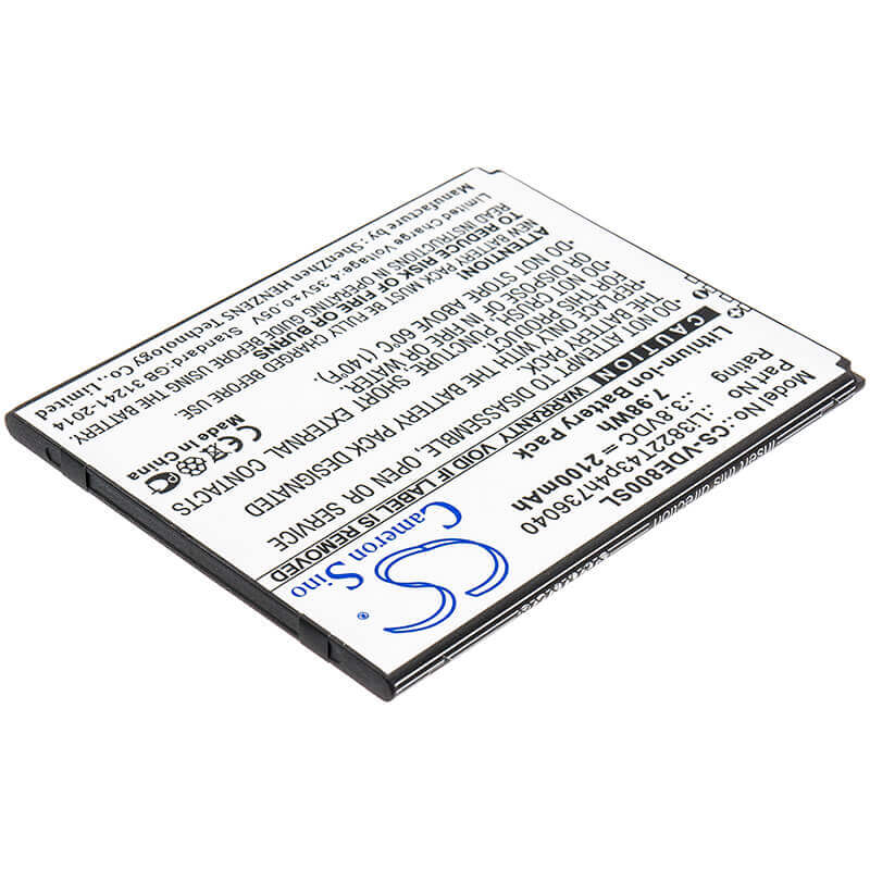 3.8V, Li-ion, 2100mAh, SmartPhone battery fits Vodafone, Zte, Li3822t43p4h736040, Smart E8, Smart N8, 7.98Wh Mobile, SmartPhone Cameron Sino Technology Limited (Smartphone)