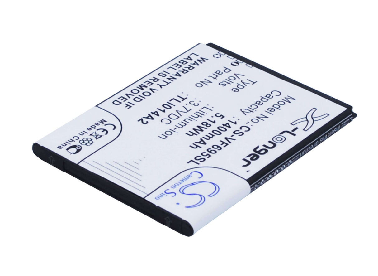 3.7V, Li-ion, 1400mAh, SmartPhone battery fits Vodafone, Tli014a2, 785 Tipo, Smart 4 Mini, 5.18Wh Mobile, SmartPhone Cameron Sino Technology Limited (Smartphone)