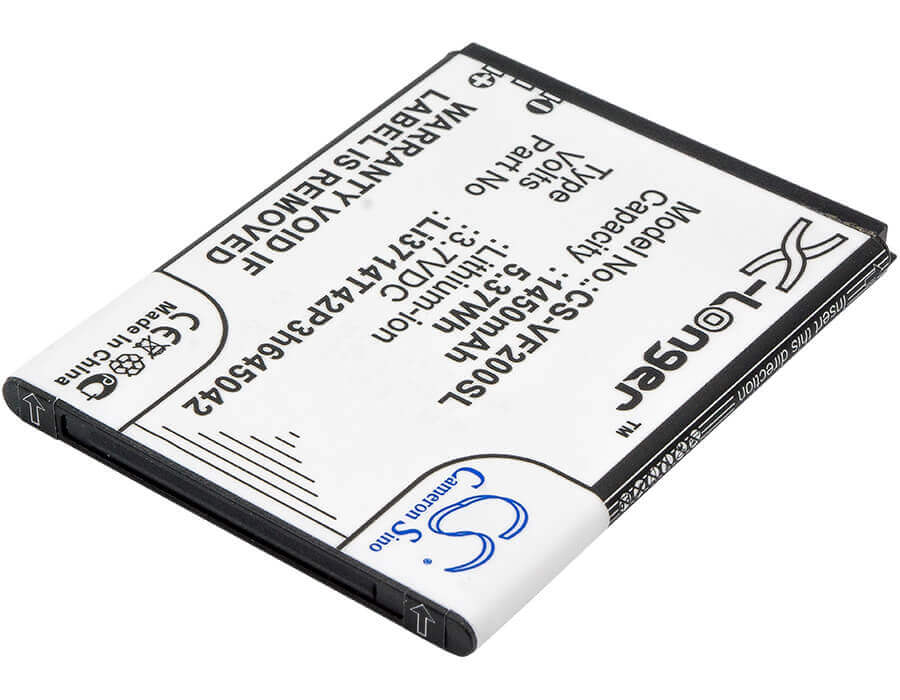 3.7V, Li-ion, 1450mAh, SmartPhone battery fits Vodafone, Li3714t42p3h645042, Smart First 7, Vfd 200, 5.37Wh Mobile, SmartPhone Cameron Sino Technology Limited (Smartphone)