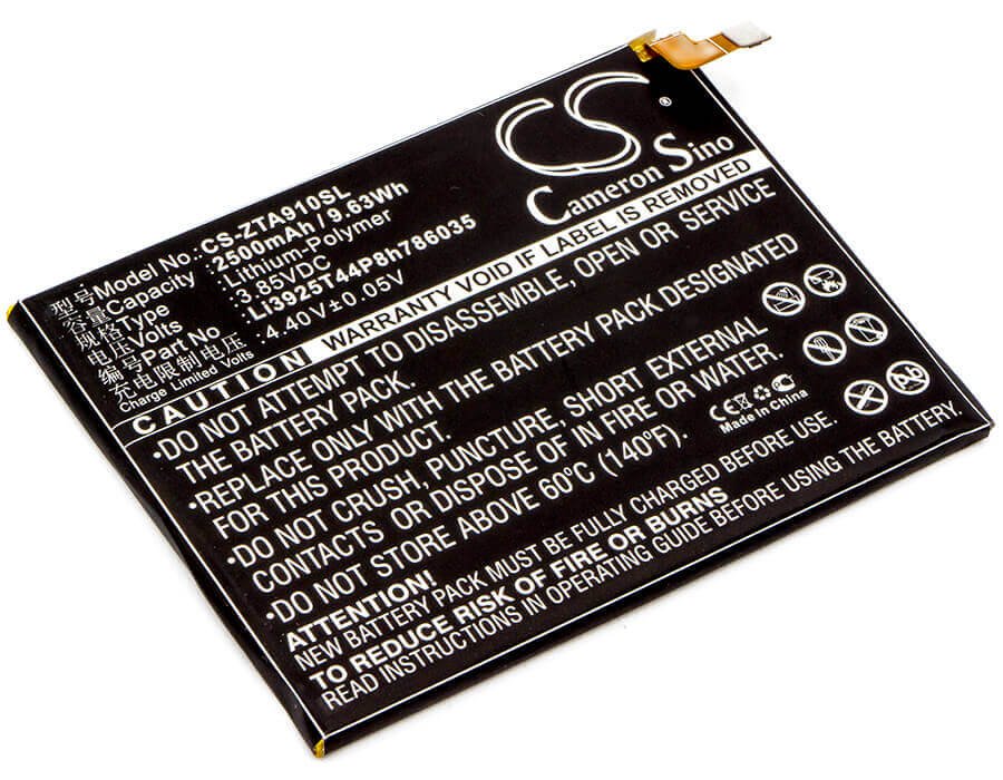 3.85V, Li-Polymer, 2500mAh, SmartPhone battery fits Orange, Vodafone, Zte, Li3925t44p8h786035, Neva 80, Neva 80 Lte, 9.63Wh Mobile, SmartPhone Cameron Sino Technology Limited (Smartphone)