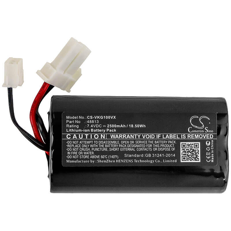 7.4V, Li-ion, 2500mAh, Vacuum battery fits Vorwerk, Kobold Vg100, 18.50Wh Vacuum Cameron Sino Technology Limited