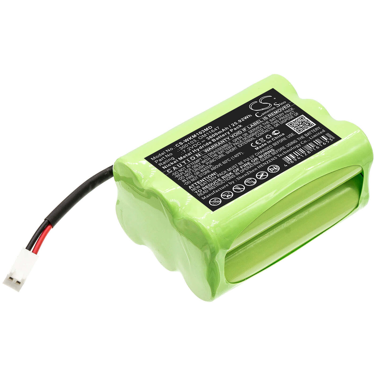 7.2V, Ni-MH, 3600mAh, Medical battery fits Walkmed, 300103, Infusion Pump, Infusion Triton, 25.92Wh Medical Cameron Sino Technology Limited (Medical)