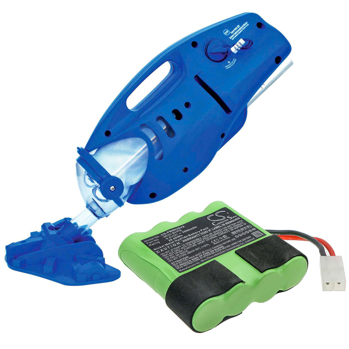 9.6V, Ni-MH, 3000mAh, Vacuum battery fits Water Tech, Pool Blaster Max Cg, 28.80Wh Vacuum Cameron Sino Technology Limited