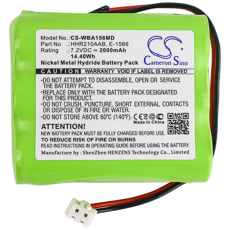 7.2V, Ni-MH, 2000mAh, Batterie médicale compatible avec Weighing, 88889009, Baby Baby One Wunder, Bedscale Baby One Abilanx, 14.40Wh Medical Cameron Sino Technology Limited (Médical)