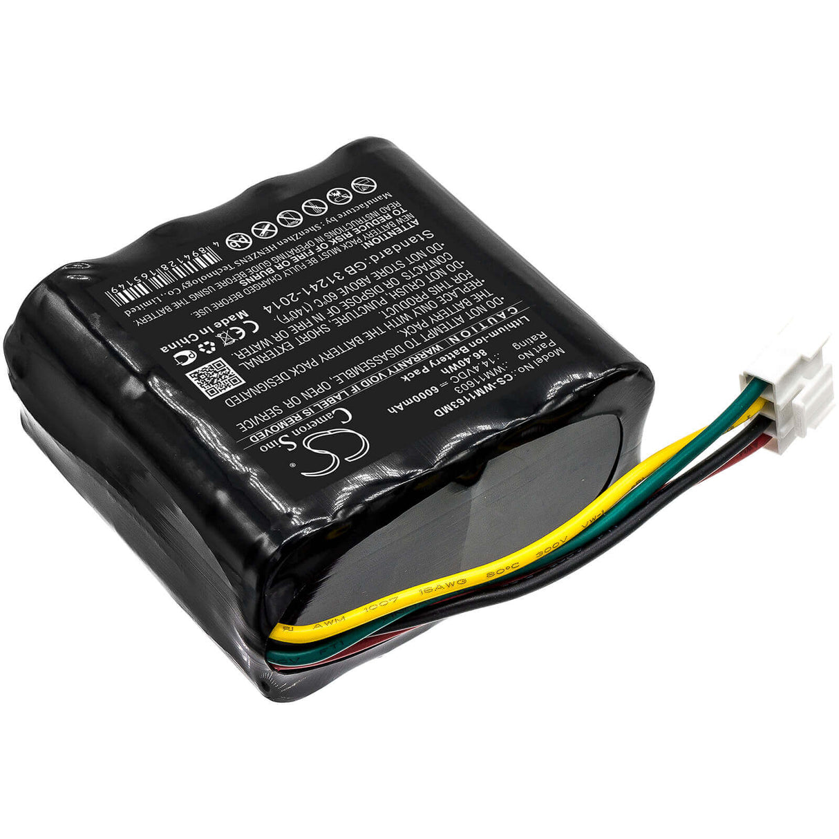 14.4V, Li-ion, 6000mAh, Medical battery fits Weinmann, Atmos, 110746-o, C261, E341, 86.4Wh Medical Cameron Sino Technology Limited (Medical)