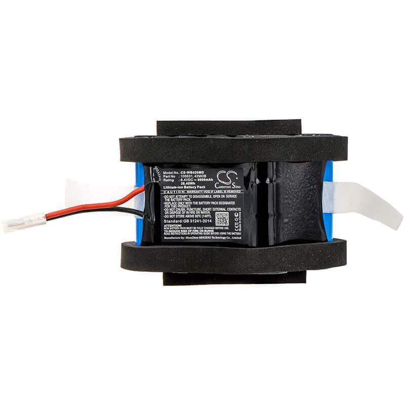 6.4V, LiFePO4, 6000mAh, Medical battery fits Welch-allyn, 105631, 4200b-e1, 420tb-e1, 38.40Wh Medical Cameron Sino Technology Limited (Medical)