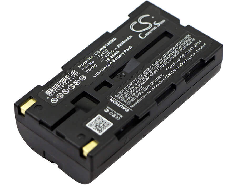7.4V, Li-ion, 2600mAh, Medical battery fits Welch-allyn, 72420, 14001, 14011, 19.24Wh Medical Cameron Sino Technology Limited (Medical)