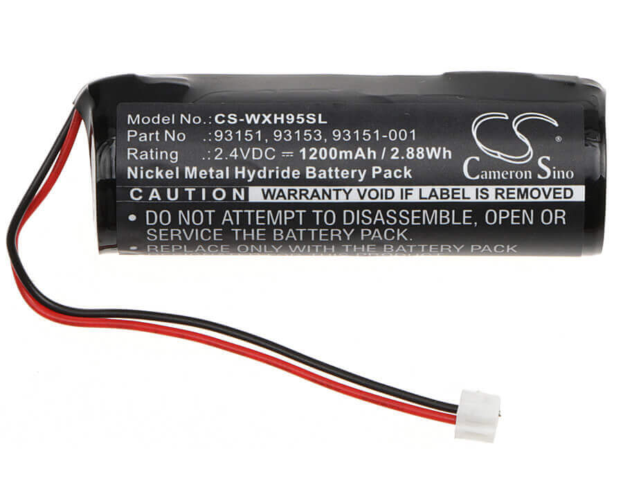 2.4V, Ni-MH, 1200mAh, Shaver battery fits Wahl, 93151, Pro 9550, Sterling Eclipse 8725, 2.88Wh Shaver Cameron Sino Technology Limited