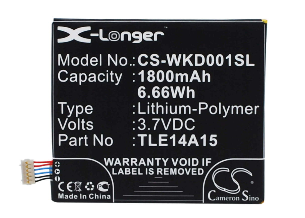 Battery For Wiko Darkmoon 3.7v, 1800mah - 6.66wh Batteries for Electronics Cameron Sino Technology Limited (Suspended)