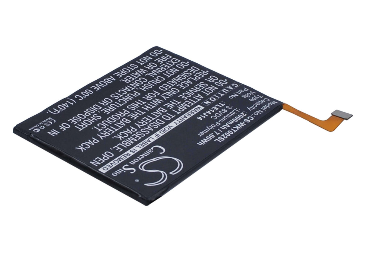 3.8V, Li-Polymer, 2000mAh, Batterie de smartphone compatible avec Wiko, Tle14i14, Getaway, 7.6Wh Mobile, SmartPhone Cameron Sino Technology Limited (Smartphone)