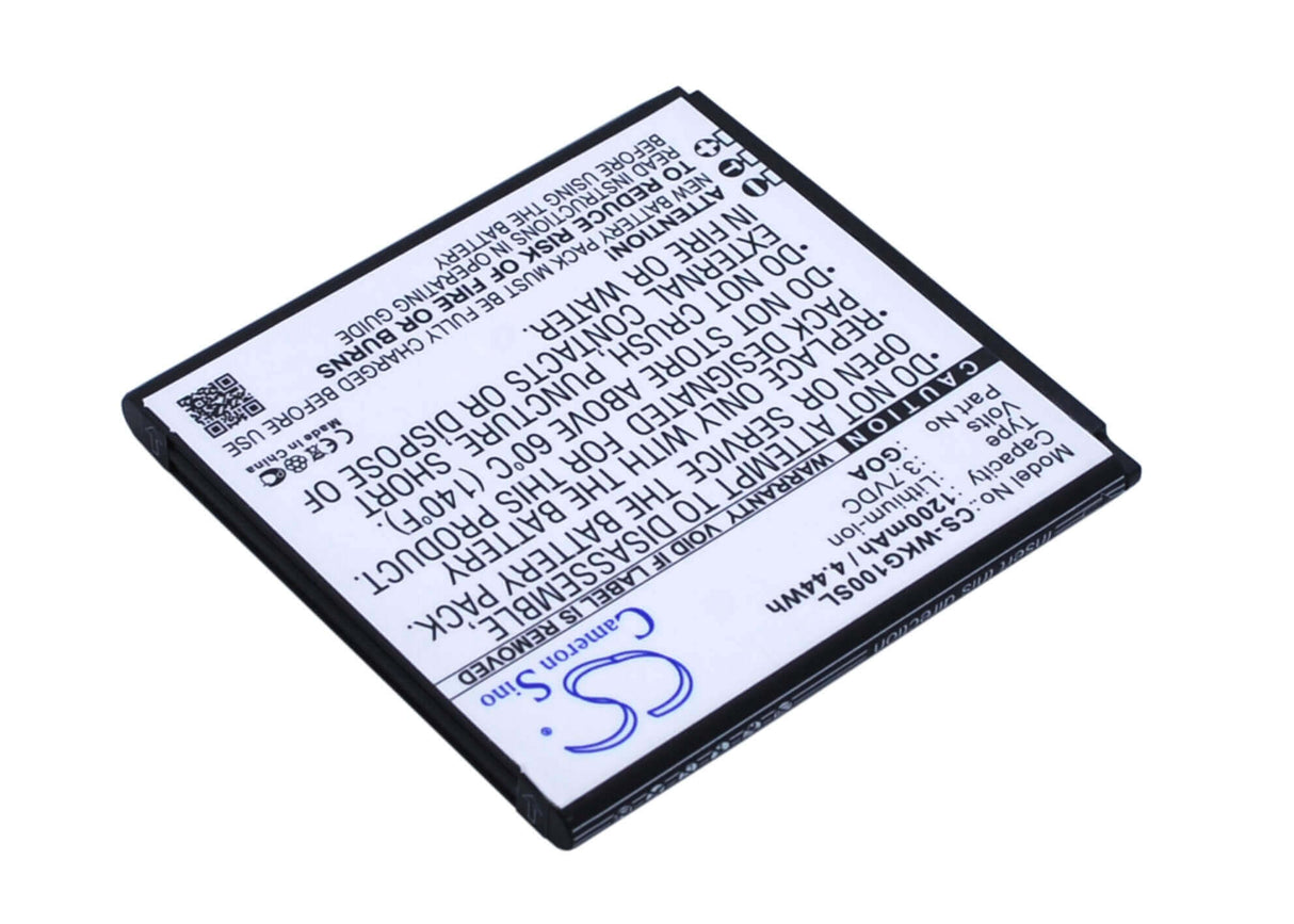 3,7V, Li-ion, 1200mAh, batterie de smartphone compatible avec Wiko, 2502, 9662, Goa, 4,44Wh Mobile, Smartphone Cameron Sino Technology Limited (Smartphone)