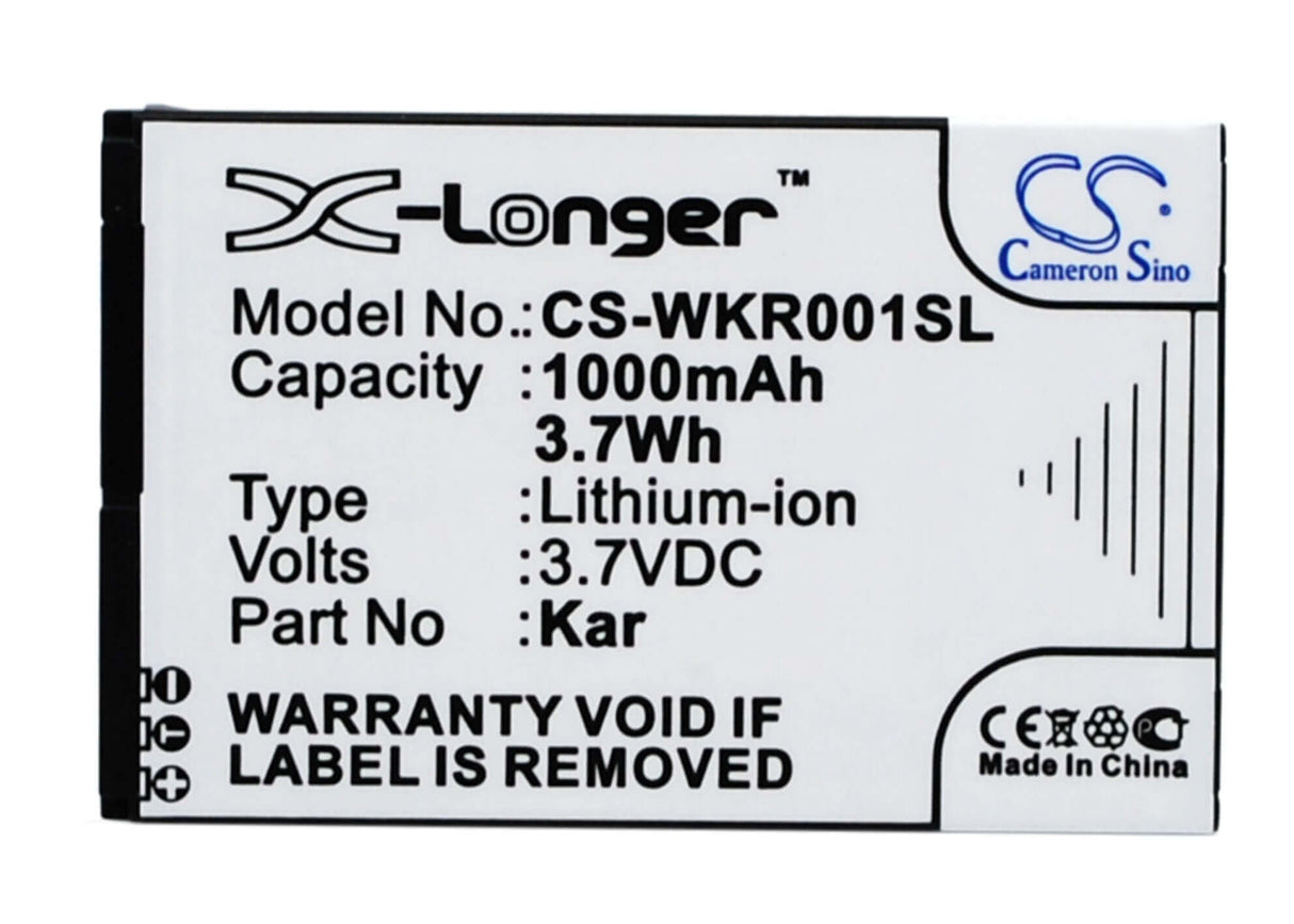 Batterie de smartphone 3,7V, Li-ion, 1000mAh, compatible avec Wiko, Fiji, Fiji, Kar, 3,7Wh Mobile, SmartPhone Cameron Sino Technology Limited (Smartphone)