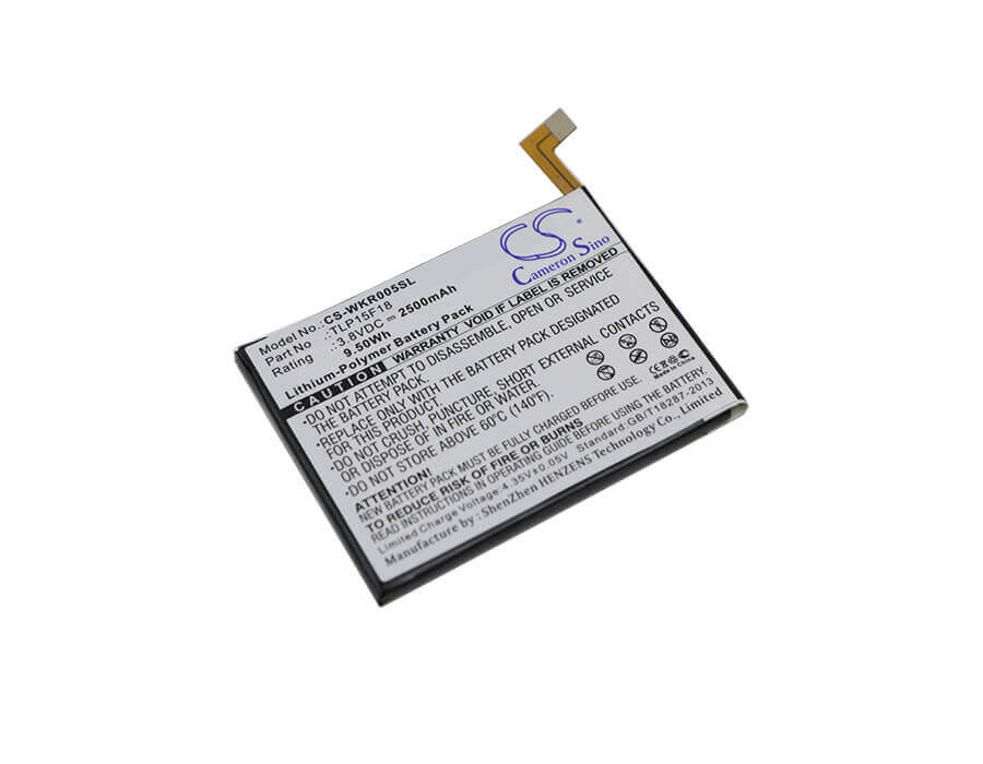 3.8V, Li-Polymer, 2500mAh, SmartPhone battery fits Wiko, Tlp15f18, Rainbow Up, Rainbow Up 4g Dual Sim Lte, 9.5Wh Mobile, SmartPhone Cameron Sino Technology Limited (Smartphone)