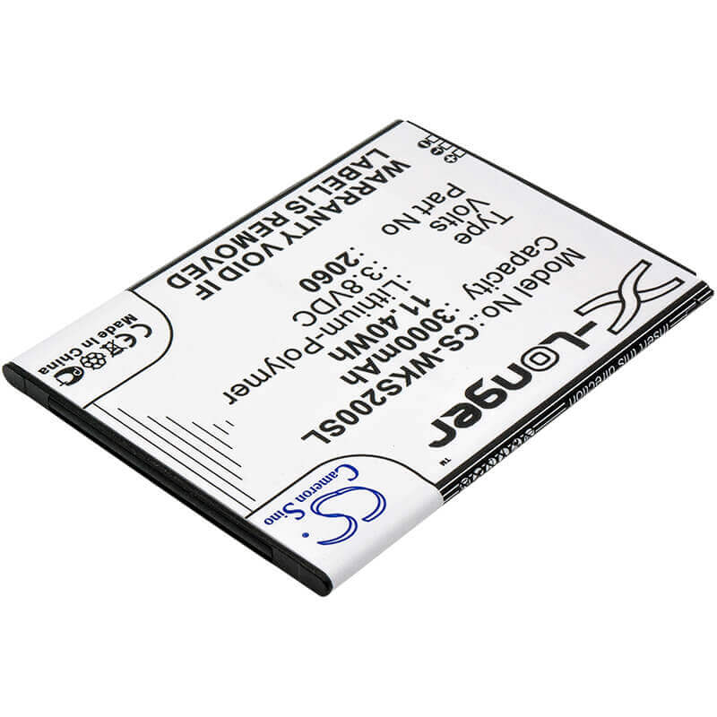 3.8V, Li-Polymer, 3000mAh, SmartPhone battery fits Casper, Wiko, 5260, Via V6x, 11.4Wh Mobile, SmartPhone Cameron Sino Technology Limited (Smartphone)