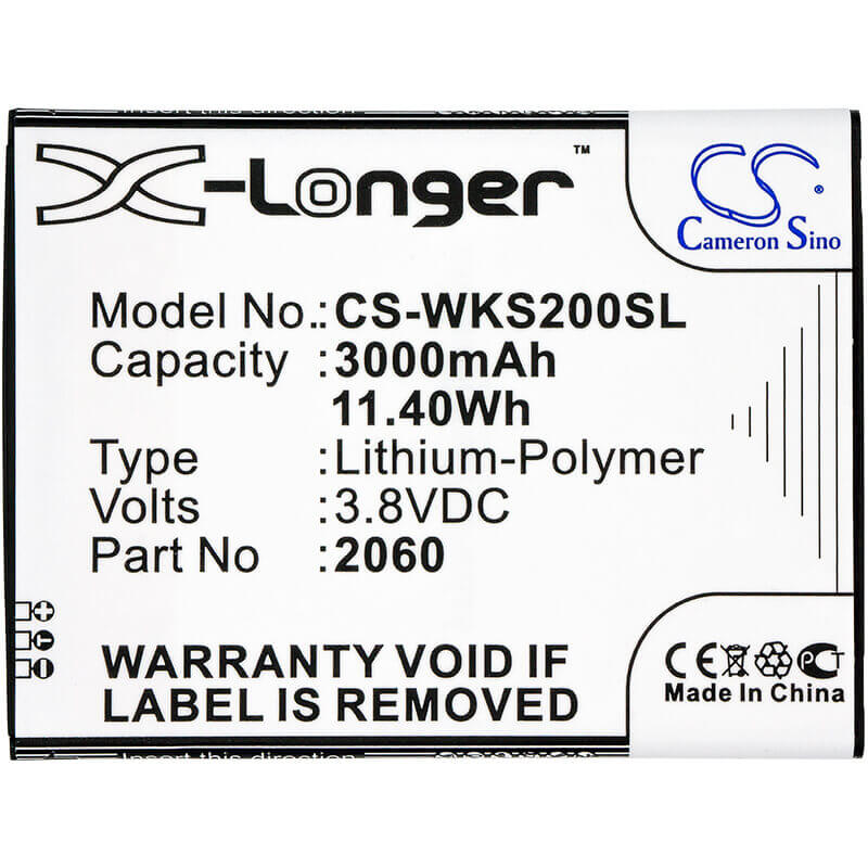 3.8V, Li-Polymer, 3000mAh, SmartPhone battery fits Casper, Wiko, 5260, Via V6x, 11.4Wh Mobile, SmartPhone Cameron Sino Technology Limited (Smartphone)