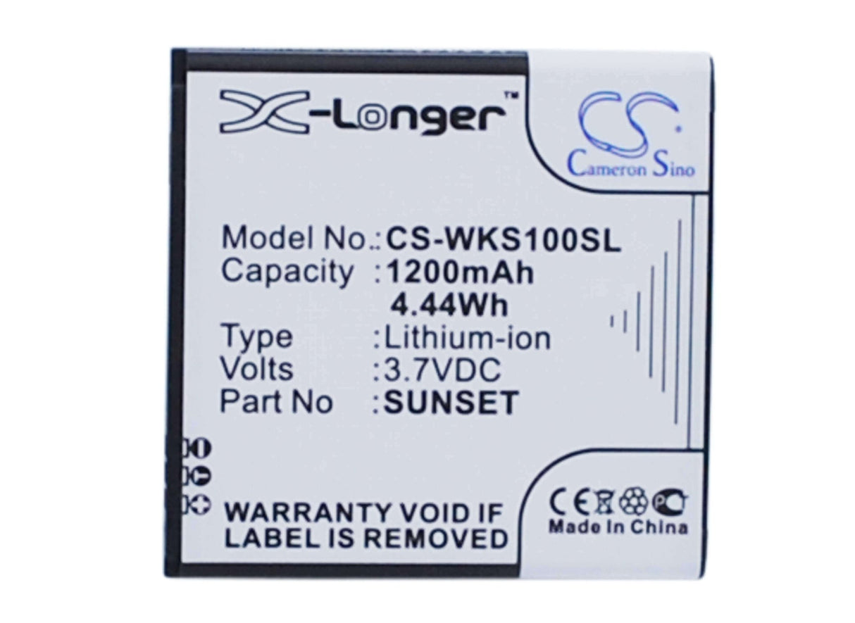 3,7V, Li-ion, 1200mAh, batterie de smartphone compatible avec Blu, Wiko, C535143120t, A030, Advance 4.0 L2, 4.44Wh Mobile, Smartphone Cameron Sino Technology Limited (Smartphone)