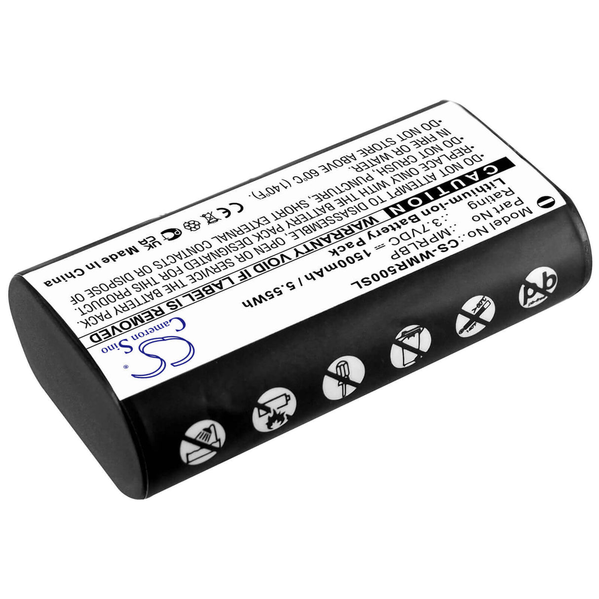3.7V, Li-ion, 1500mAh, Headset battery fits Wisycom, Mprlbp, Mpr30-eng, Mpr30-iem, 5.55Wh Wireless Headset Cameron Sino Technology Limited