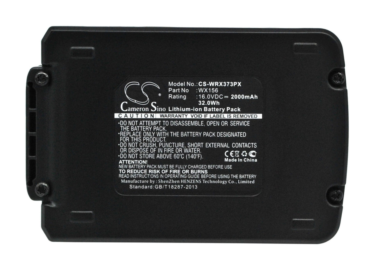 16.0V, Li-ion, 2000mAh, Power Tools battery fits Worx, Wa3527, Brushless Impact 20v Max Drill, Wa3527, 32Wh Power Tools Cameron Sino Technology Limited (Power Tools)