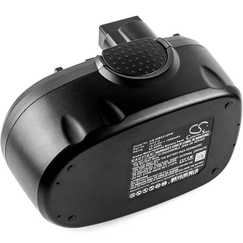 18.0V, Ni-MH, 1300mAh, Power Tools battery fits Worx, Wa3127, Wg150s, Wg152, 23.4Wh Power Tools Cameron Sino Technology Limited (Power Tools)