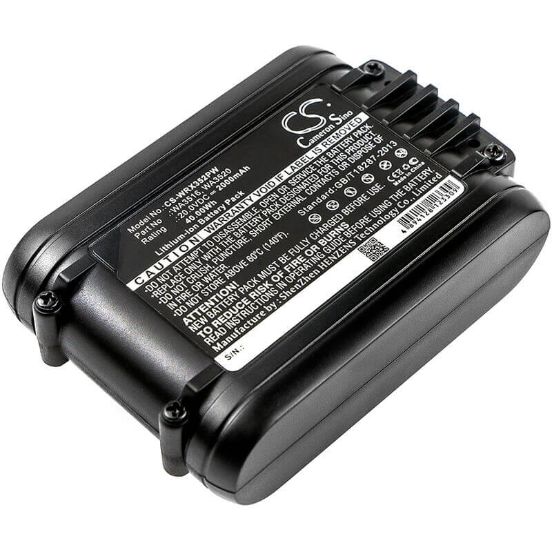 20.0V, Li-ion, 2000mAh, Power Tools battery fits Pattfield, Worx, Rw9351.1, 34.8 Li Lawn Mover, Csa 2020 (113538), 40Wh Power Tools Cameron Sino Technology Limited (Power Tools)