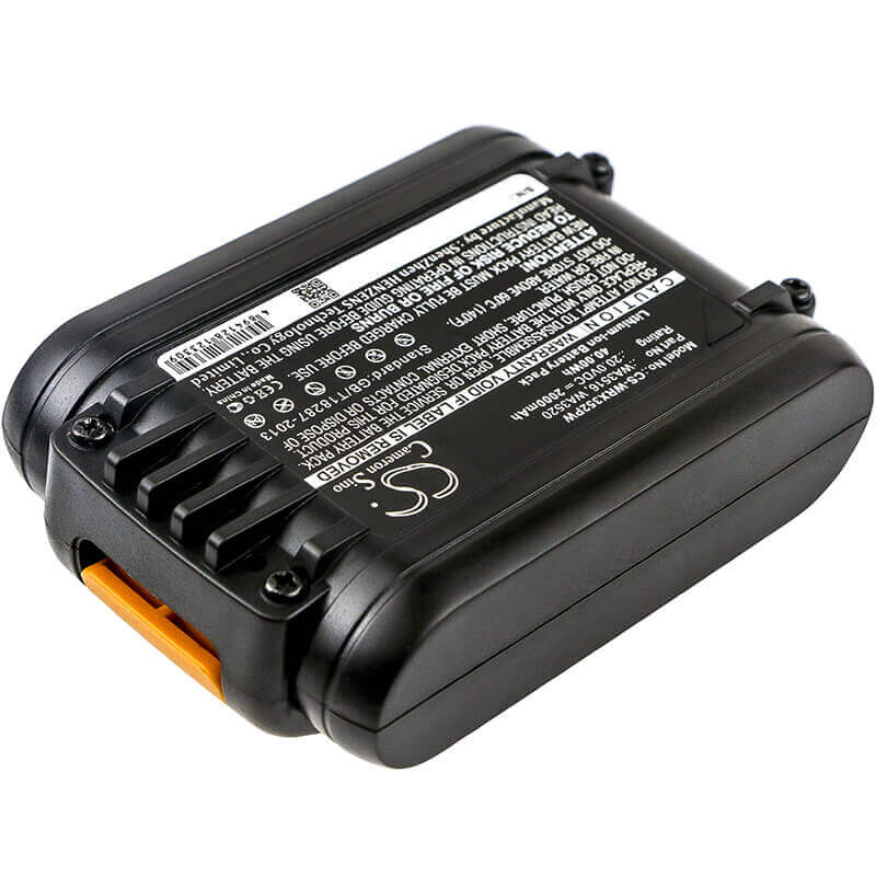 20.0V, Li-ion, 2000mAh, Power Tools battery fits Pattfield, Worx, Rw9351.1, 34.8 Li Lawn Mover, Csa 2020 (113538), 40Wh Power Tools Cameron Sino Technology Limited (Power Tools)