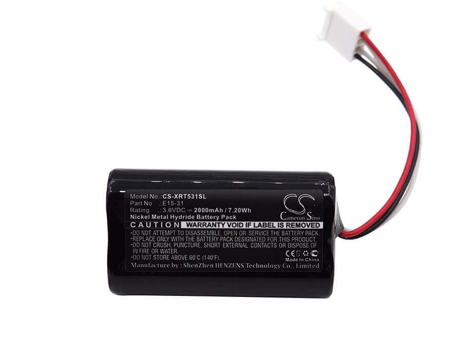 3.6V, Ni-MH, 2000mAh, Batterie d'équipement compatible avec X-rite, E15-31, E15-31, E15-31 Shade Vision, 7.2Wh Équipement, Enquête, Test Cameron Sino Technology Limited