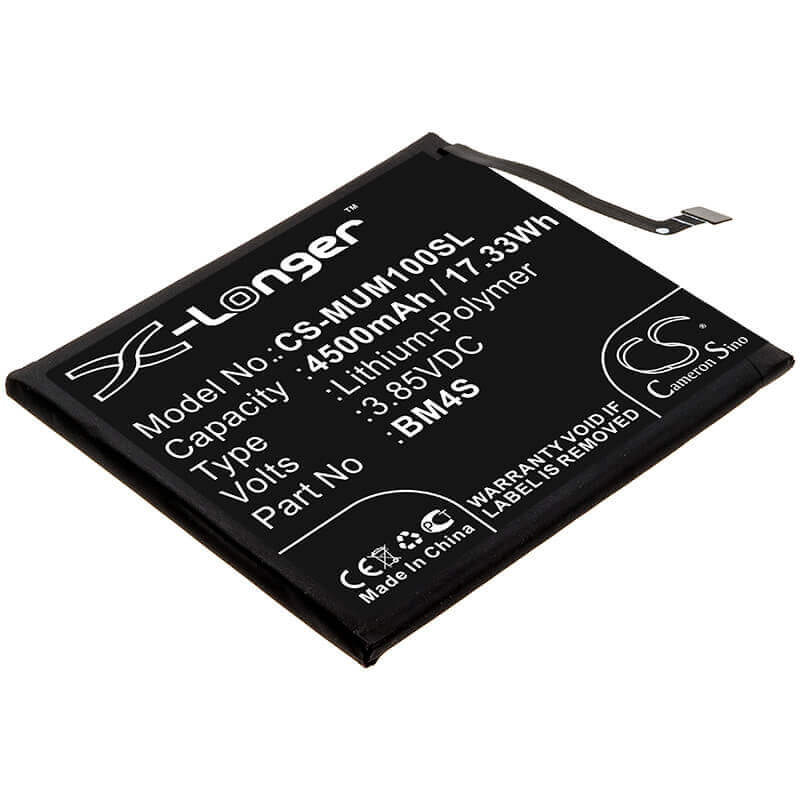 3,85V, Li-Polymère, 4500mAh, batterie de smartphone compatible avec Xiaomi, Bm4s, M2004j7ac, Redmi 10x, 17,33Wh Mobile, Smartphone Cameron Sino Technology Limited (Smartphone)