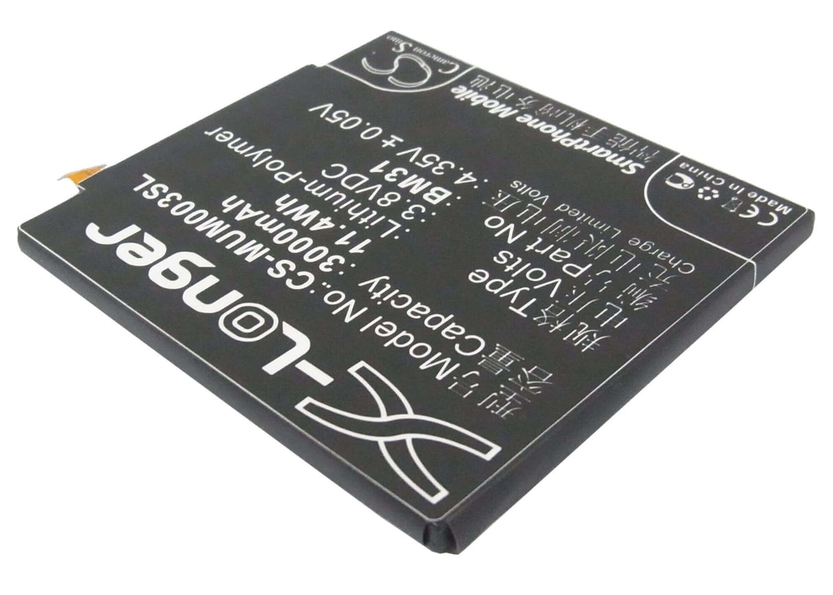 3,8V, Li-Polymer, 3000mAh, batterie de smartphone compatible avec Xiaomi, Bm31, 3, M3, 11,4Wh Mobile, Smartphone Cameron Sino Technology Limited (Smartphone)