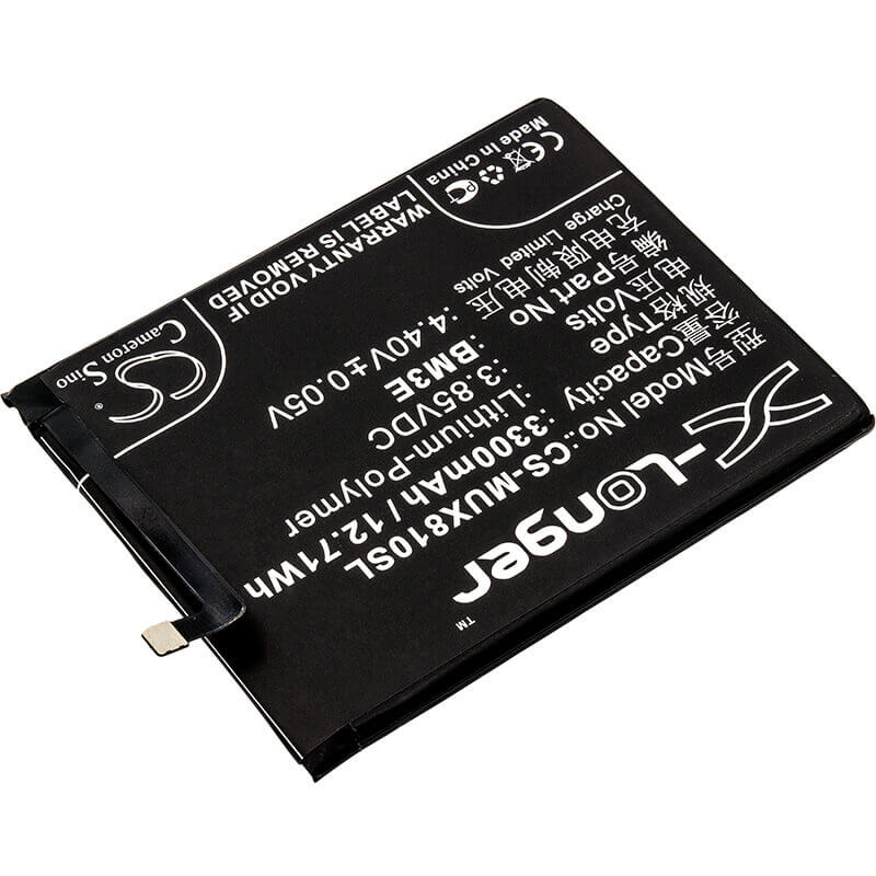 3.85V, Li-Polymer, 3300mAh, SmartPhone battery fits Xiaomi, Bm3e, Dipper, M1803e1a, 12.71Wh Mobile, SmartPhone Cameron Sino Technology Limited (Smartphone)