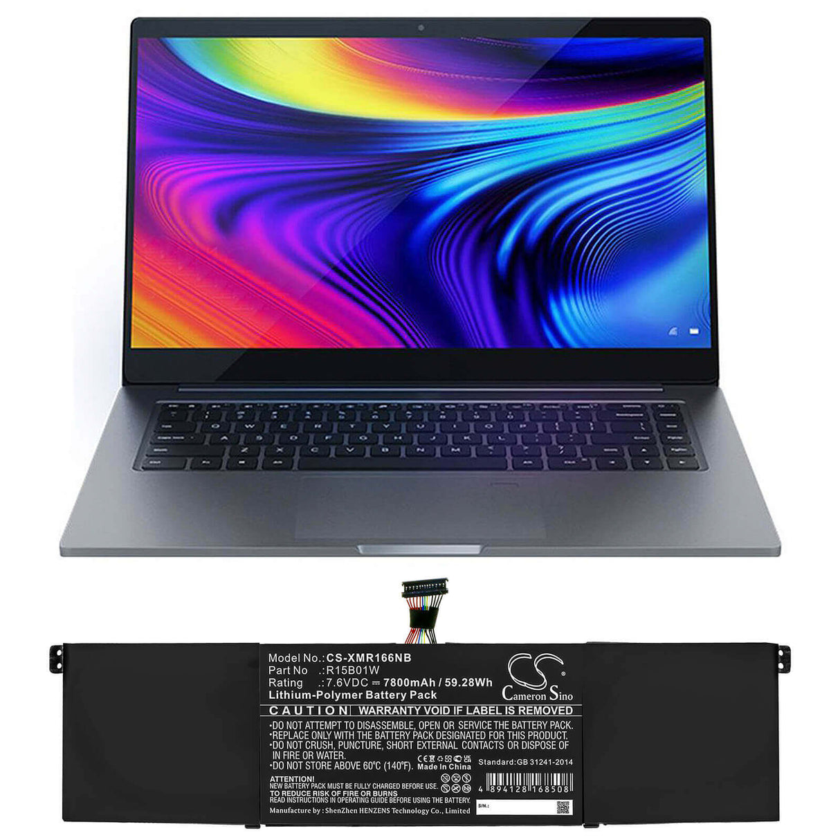Battery For Xiaomi, Inchpro 15.6, Mi Pro 15.6, Mi Pro 15.6 I3 8130u/4gb/128gb 7.6v, 7800mah - 59.28wh Notebook, Laptop Cameron Sino Technology Limited