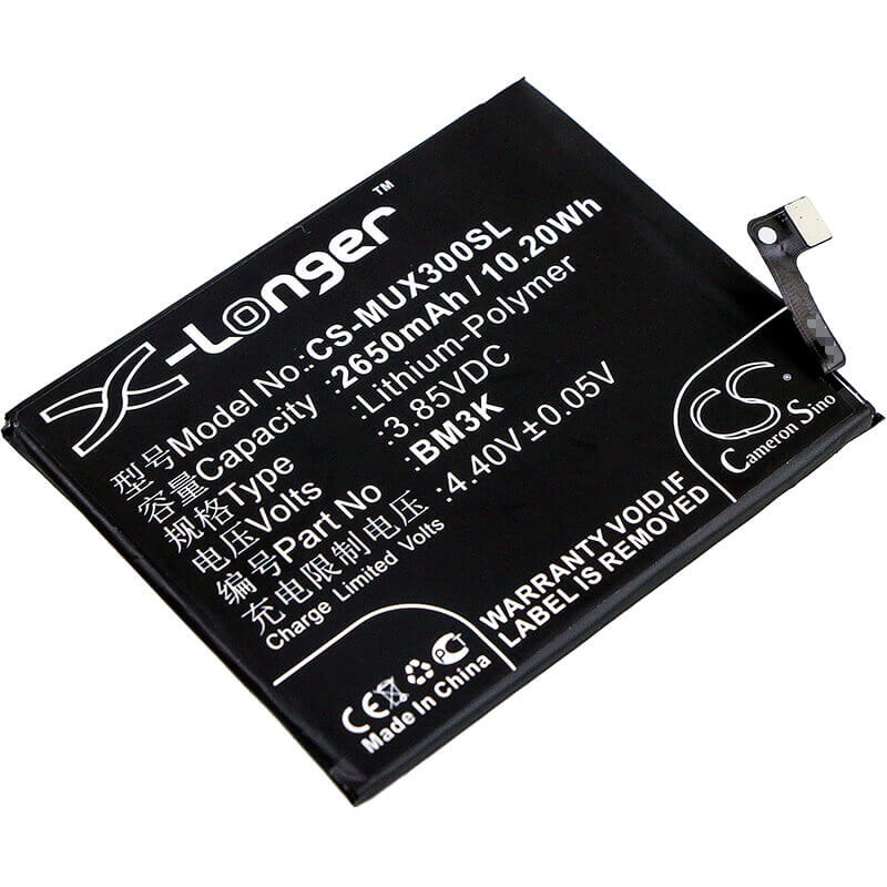3.85V, Li-Polymer, 2650mAh, SmartPhone battery fits Xiaomi, Bm3k, M1810e5a, M1810e5c, 10.2Wh Mobile, SmartPhone Cameron Sino Technology Limited (Smartphone)