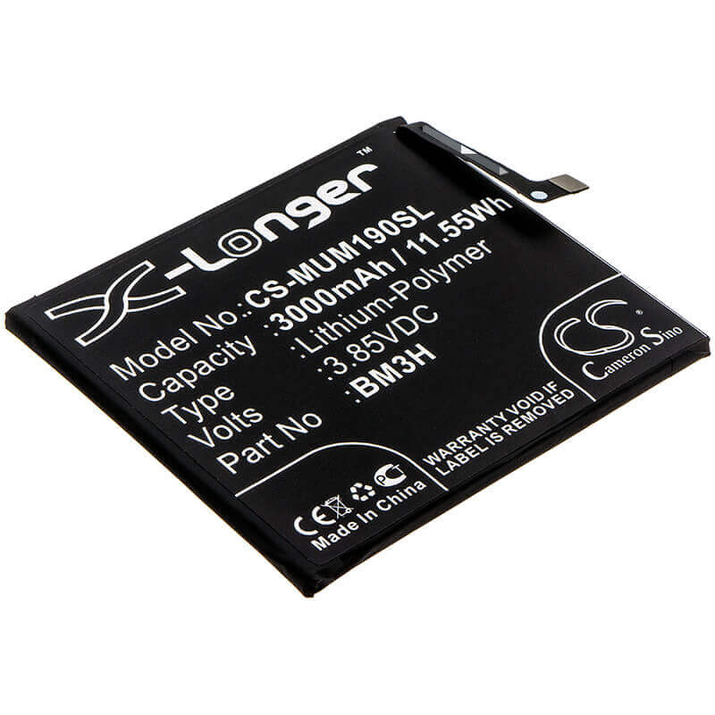 3.85V, Li-Polymer, 3000mAh, SmartPhone battery fits Xiaomi, Bm3h, M1901f9e, M1901f9t, 11.55Wh Mobile, SmartPhone Cameron Sino Technology Limited (Smartphone)
