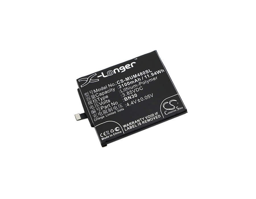 3.85V, Li-Polymer, 3100mAh, SmartPhone battery fits Xiaomi, Bn30, Mi 4a, Redmi 4a, 11.94Wh Mobile, SmartPhone Cameron Sino Technology Limited (Smartphone)