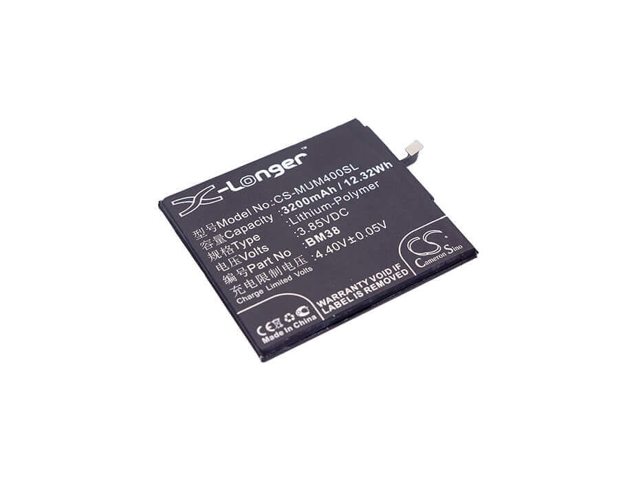 3.85V, Li-Polymère, 3200mAh, batterie de smartphone compatible avec Xiaomi, Bm38, Mi 4s, Mi 4s Dual Sim, 12.32Wh Mobile, SmartPhone Cameron Sino Technology Limited (Suspendu)
