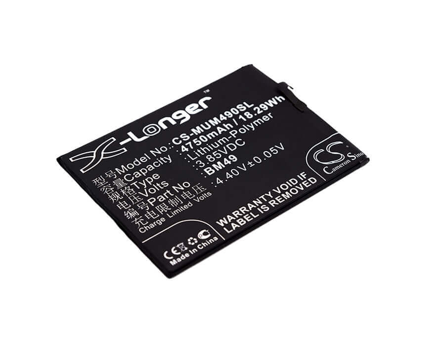3.85V, Li-Polymer, 4750mAh, SmartPhone battery fits Xiaomi, (V1),Bm49, 2016001, 2016002, 18.29Wh Mobile, SmartPhone Cameron Sino Technology Limited (Smartphone)