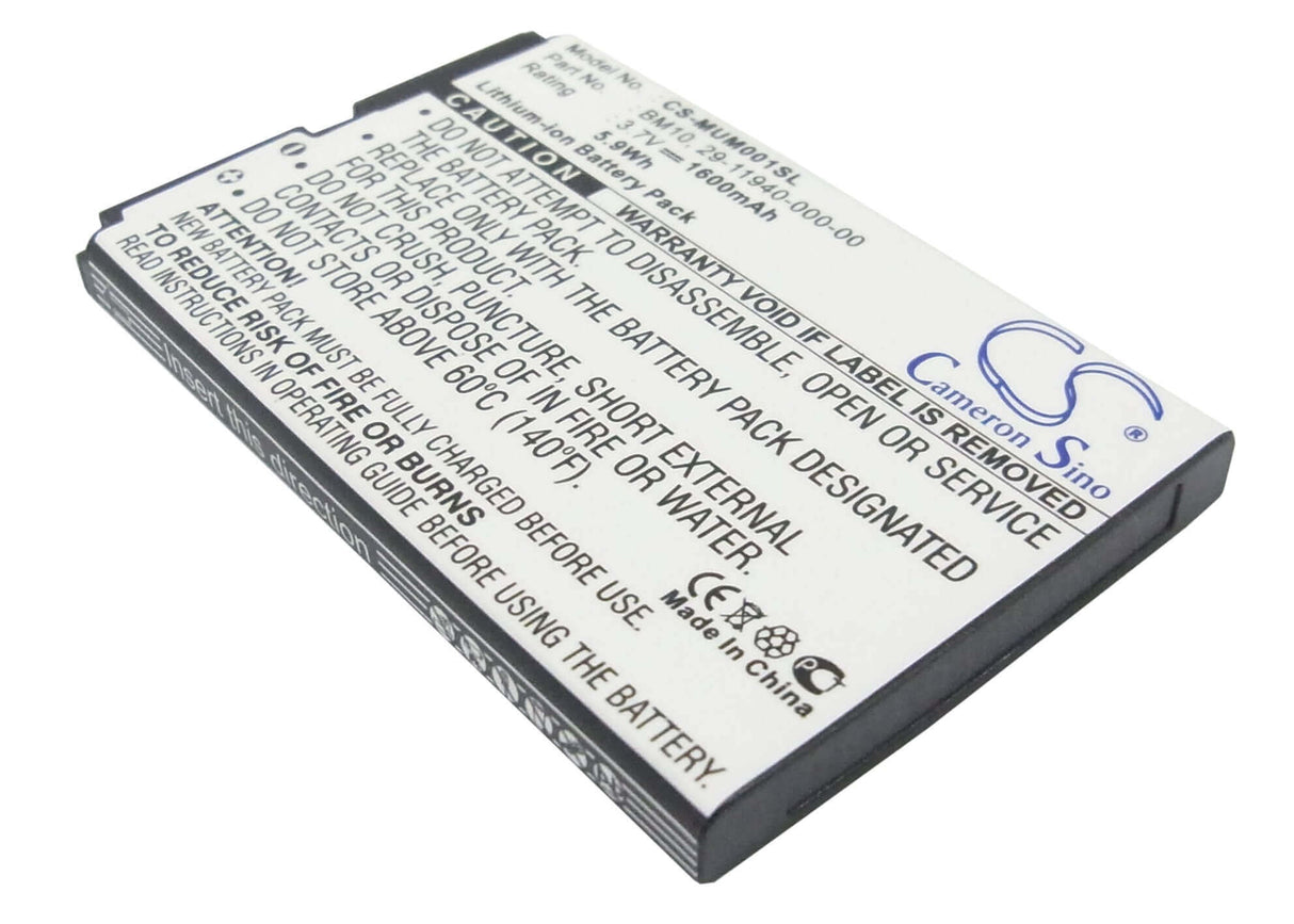 3.7V, Li-ion, 1600mAh, PDA battery fits Xiaomi, 29-11940-000-00, M1, Mi-one, 5.92Wh PDA, Pocket PC Cameron Sino Technology Limited