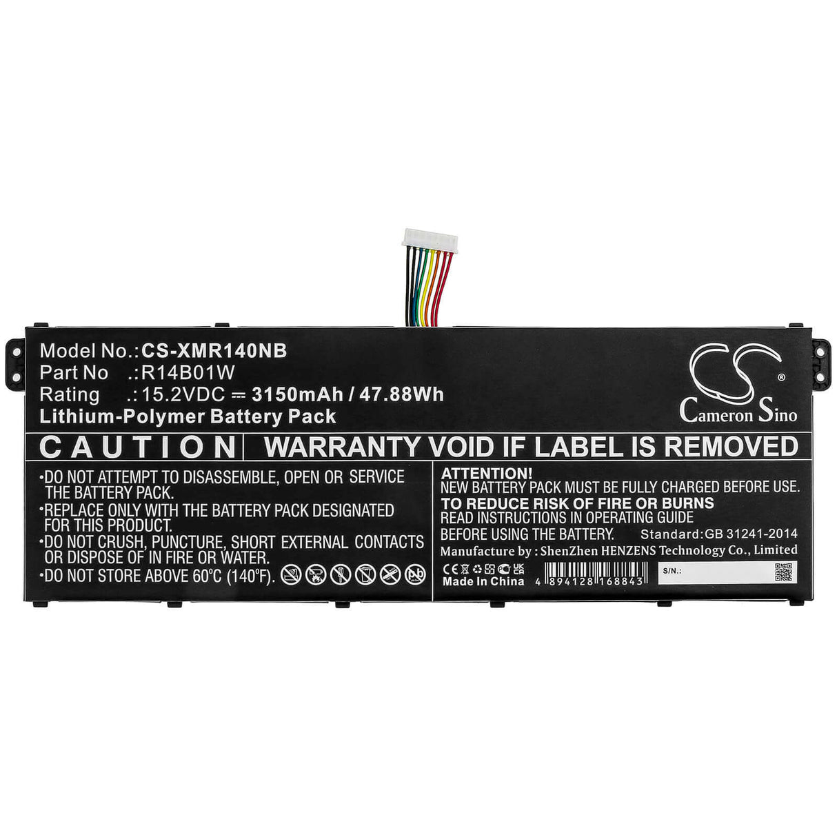 Battery For Xiaomi, Redmi Book 14, Xma1901-aa/ag 15.2v, 3150mah - 47.88wh Notebook, Laptop Cameron Sino Technology Limited
