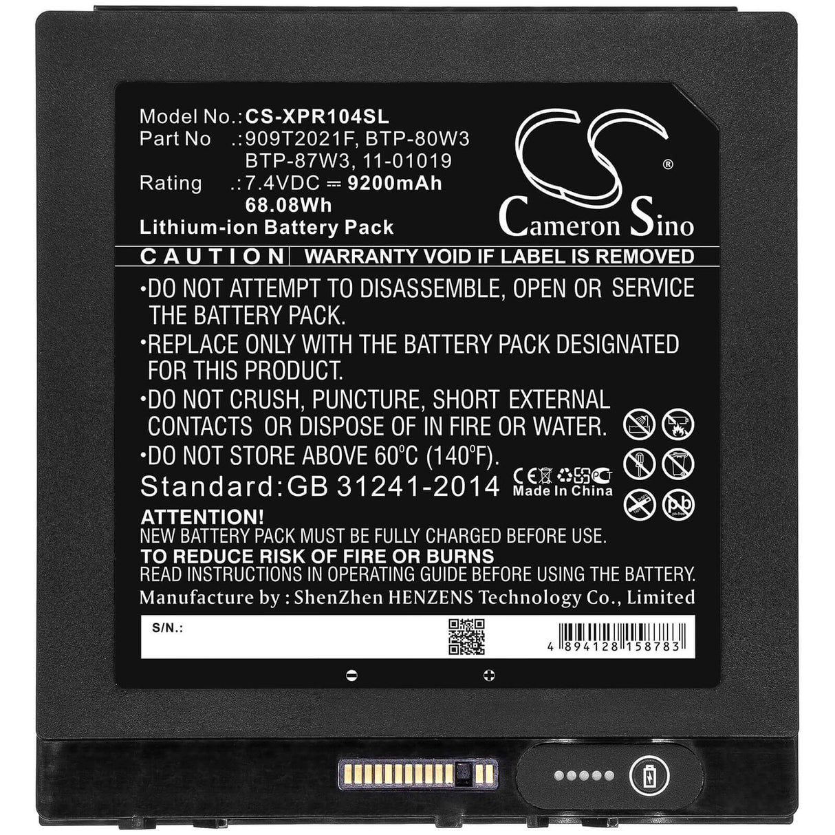 Battery For Xplore, Ix104, Ix104c2, Ix104c3 7.4v, 9200mah - 68.08wh Batteries for Electronics Cameron Sino Technology Limited (Suspended)