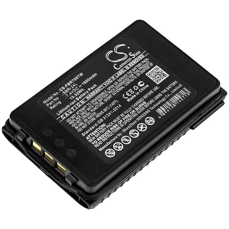 7.4V, Li-ion, 1800mAh, Two-Way Radio battery fits Yaesu, Sbr-24l, Ft-70d, Ft-70dr, 13.32Wh Two-Way Radio Cameron Sino Technology Limited
