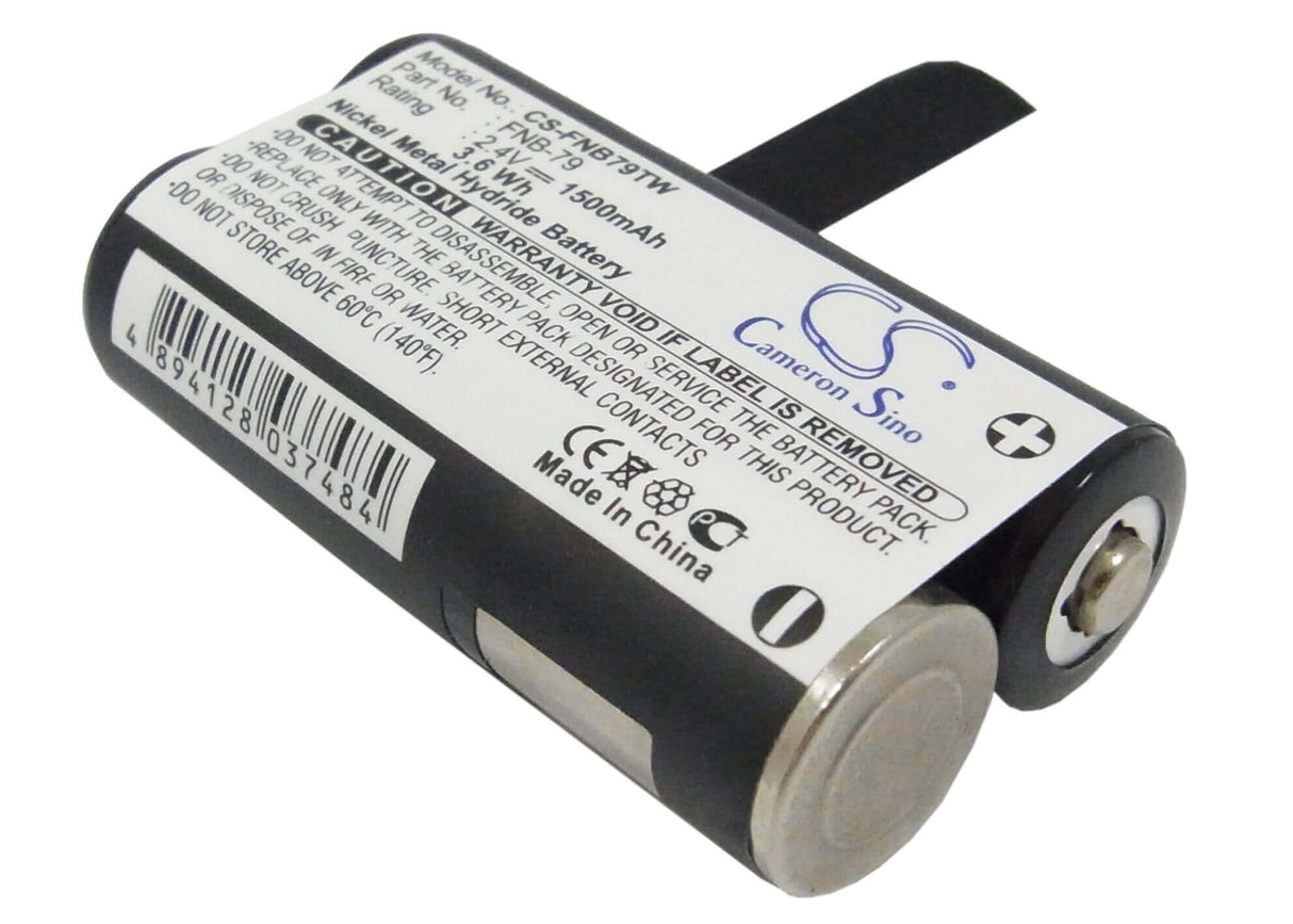2.4V, Ni-MH, 1500mAh, Two-Way Radio battery fits Yaesu, Fnb-79, Vr-120, Vr-120d, 3.6Wh Two-Way Radio Cameron Sino Technology Limited