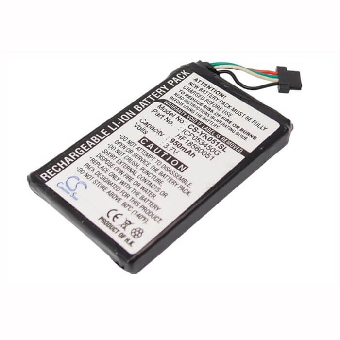 3,7V, Li-ion, 950mAh, batterie GPS compatible avec Yakumo, Hf18560051, Eazygo, Eazygo Xs, 3,52Wh GPS, Navigator Cameron Sino Technology Limited (Suspendu)