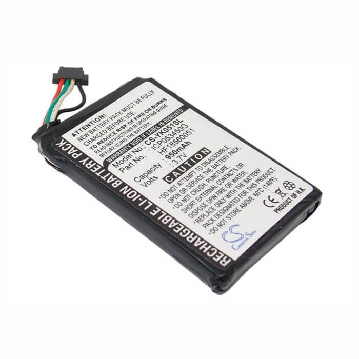3,7V, Li-ion, 950mAh, batterie GPS compatible avec Yakumo, Hf18560051, Eazygo, Eazygo Xs, 3,52Wh GPS, Navigator Cameron Sino Technology Limited (Suspendu)