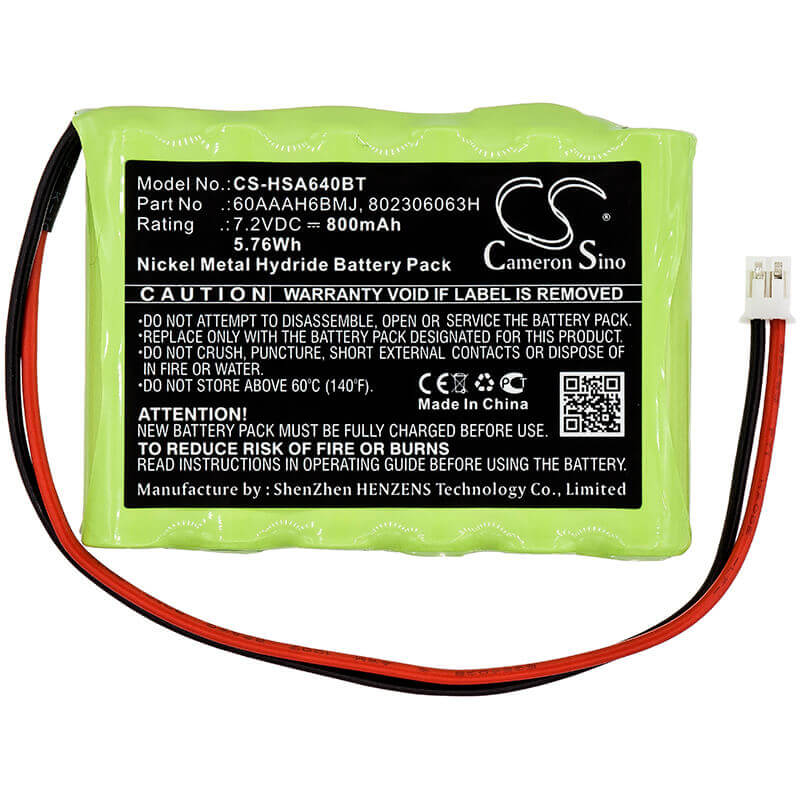 Ni-MH, Alarm Battery For Yale, Easy Ai, Easy Ef, Easy Fit 7.2v, 800mah - 5.76wh Alarm System Cameron Sino Technology Limited