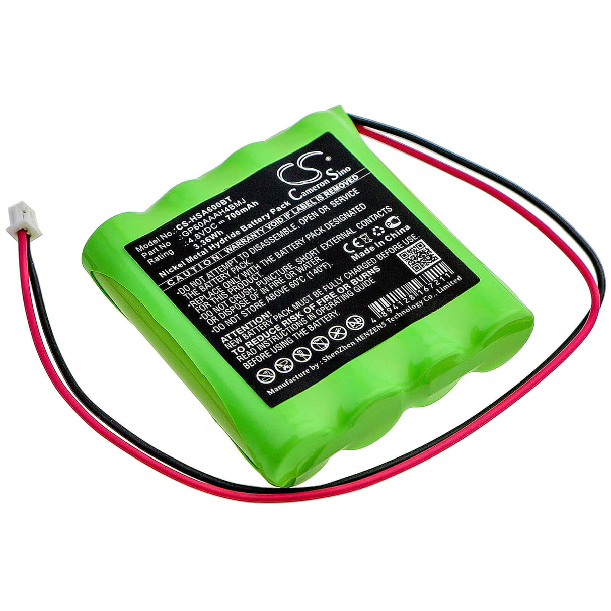 Ni-MH, Alarm Battery For Yale, Ef Panel Alarm Control Panel 4.8v, 700mah - 3.36wh Alarm System Cameron Sino Technology Limited